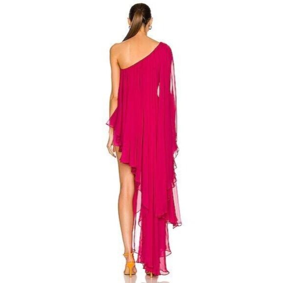 Dolce & Gabbana Boat Neckline Dress Raspberry Rose Pink Silk - Picture 3 of 8